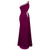 Women's Elegant Evening Dresses Beading One shoulder Pleated Slit Maxi Bodycon Party Gown Light Purple