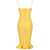 Women Lemon Yellow Fluted Bustier Mermaid Bandage Dress  Sexy Club Party Dresss