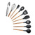 Silicone Cooking Kitchen Utensils Set Non-Stick Spatula Shovel Wooden Handle Cooking Tools Set With Storage Box Kitchen Tool Set