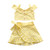 Baby Girl Suit Yellow Plaid Top And Skirt Cute Sweet Party Casual Outdoor Toddler Kids Clothes