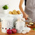 3 Pcs Storage Box Potatoes Onions Garlic Bin Kitchen Food Container White Buckets Breathable Metal Box With 2 Handles