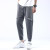 Men Hip Hop Black Cargo Pants joggers Sweatpants Multi-pocket Ribbons men's sports pants streetwear casual men's casual pants