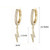 Trendy Full Crystal Dangle Earrings Lightning Bolt Hoop Earrings For Women Cute Korean Jewelry Pendientes Aros