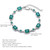 6x8mm Green Agate Bracelet Genuine 925 sterling silver Natural Gemstone Bracelets&bangles For Women Fine Jewelry