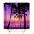 Dusk Beach Plants Shower Curtains Purple Polyester Bathroom Curtain Sets Pedestal Rug Lid Toilet Cover Non-Slip Bath Mat Carpet