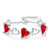 Rose Gold Color Charm Link Chain Bracelets with Fashion Heart Shaped Crystal from Swarovski Women Bracelet Gift Jewelry