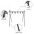 Camping Hanging Rack Ultralight Outdoor Aluminum Alloy Tableware Cookware Bracket Storage Hanger Triangle Rack Tourism