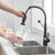 Matte Black Kitchen Faucet Single Hole Pull Out Spout Kitchen Sink Stream Sprayer Head Black Mixer Tap