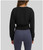 Leisure Crew Neck Yoga Workout Sweatshirts Top Women Cotton Fitness Pullover Long Sleeve Sport Jersey with Ribbed Cuff