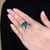 Gem's Ballet Luxury Cocktail Ring Genuine 925 Sterling Silver Nano Emerald Gemstone Ring For Woman Fine Jewelry