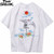 Men Hip Hop Harajuku T-Shirts Crane Embroidery Streetwear Summer Tshirt Short Sleeve