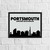 Black and grey Portsmouth skyline print