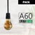 A60 E27 8W Edison Style LED filament Amber Warm white screw Packs bulbs 2700K Light Bulbs~4094