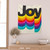 Joy: Retro Typography Edition Wall Tapestry