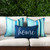 Patio Outdoor Lumbar Pillow Cover, Home, Navy Blue, 12"x20"