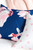 Spring Indoor Outdoor Pillow Cover, Floral, Navy Blue Pink, 18"x18"