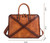 Mens Vintage Leather Buiness Briefcase Shoulder Cross Body Bag 2766