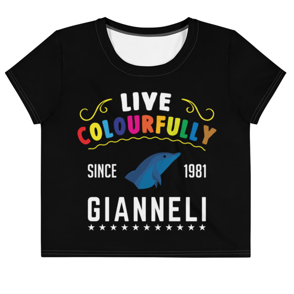 Live Colourfully Crop Tee by Gianneli