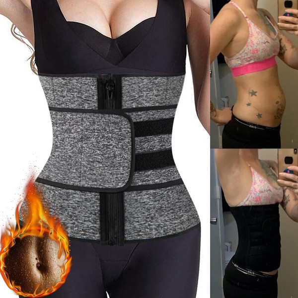 Women Body Shaper Waist Trainer Cincher Trimmer Belt Tummy Control Sweat Girdle Slim Belly Band for Weight Loss Modeling Straps