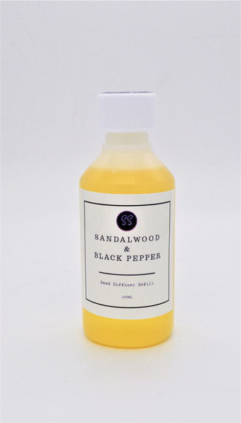 Sandalwood & Black Pepper Reed Diffuser Refill 100ml