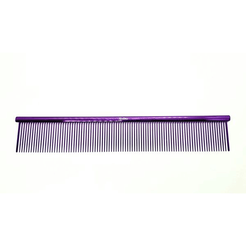 Fluffing Finishing Comb Metallic Purple 9″