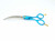 Colibri Super Curved Scissors  Aqua Blue  6.5"