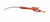 Colibri 6.5" Extreme Curved Asian Style Scissors Red