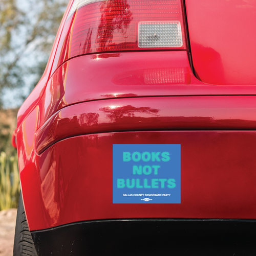 Books Not Bullets (4-inch x 3.5-inch Bumper Magnet)
