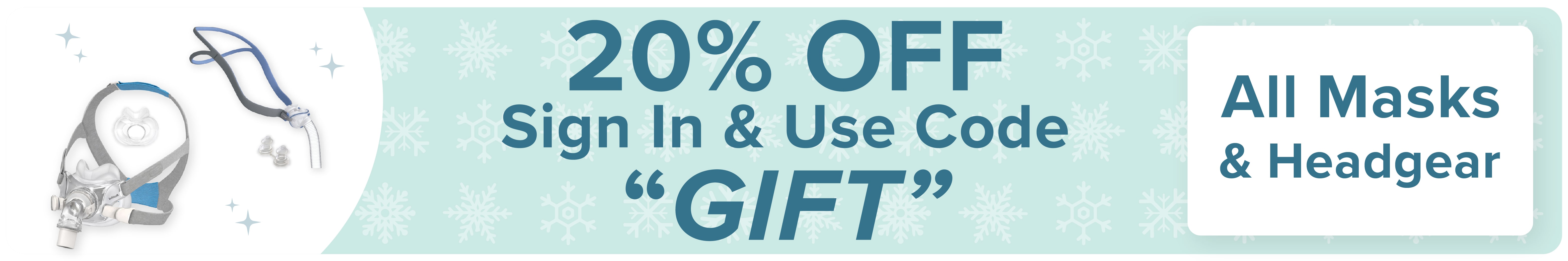 20% off sign in and use code GIFT.