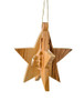 hand-crafted olive wood Christmas ornament made in Bethlehem