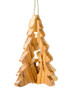 hand-crafted olive wood Christmas ornament made in Bethlehem