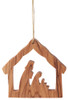 hand-crafted olive wood Christmas ornament made in Bethlehem