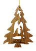 hand-crafted olive wood Christmas ornament made in Bethlehem