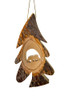 hand-crafted olive wood Christmas ornament made in Bethlehem