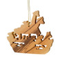 hand-crafted olive wood Christmas ornament made in Bethlehem