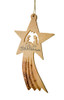 hand-crafted olive wood Christmas ornament made in Bethlehem