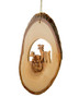 hand-crafted olive wood Christmas ornament made in Bethlehem