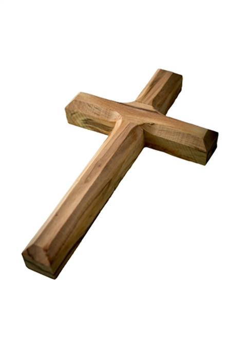 hand-crafted olive wood cross made in Bethlehem
