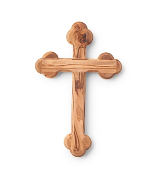 hand-crafted olive wood cross made in Bethlehem