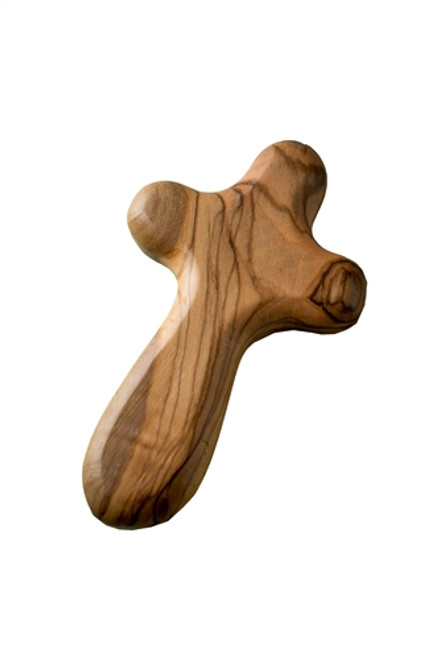 hand-crafted olive wood cross made in Bethlehem