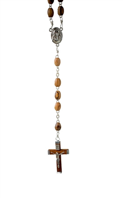 hand-crafted olive wood rosary made in Bethlehem