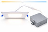 4" Square LED Slim Profile Recessed Downlight – 9W, 600 Lumens, 5CCT Adjustable, White Finish