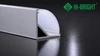 1616A Silver Anodized Aluminum Profile with White Milky Diffuser, 90° Angle, 16x16mm, 3000mm Length