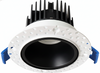 2" Trimless Round LED Regressed Downlight, 8W, 650 lm, 5CCT, CRI>90, Black