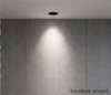 2" Trimless Round LED Regressed Downlight, 8W, 650 lm, 5CCT, CRI>90, Black.