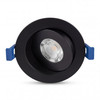 4" Round LED Floating Gimbal Downlight, 9W, 630 Lumens, 360° Rotation, 5CCT Adjustable (2700K, 3000K, 3500K, 4000K, 5000K), CRI>90, Wet Location, Black
