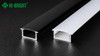 1708 Black Anodized Aluminum Profile with White Milky(Black) Diffuser, 17mm Width x 6mm Height x 3000mm Length, with FlangeDesign