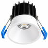 2" Thin Trim Round LED Regressed Downlight, 8W, 650 lm, 5CCT, CRI>90, White