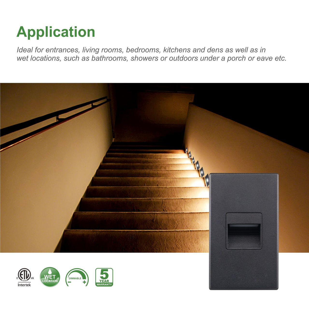 Mini DieCast LED Step light