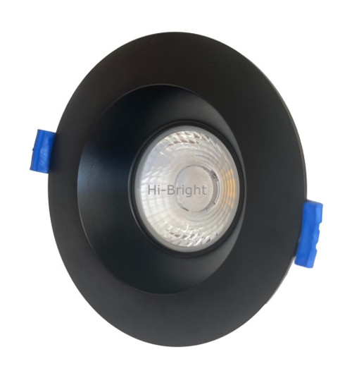 4" LED Round LED Regressed Downlight, Dimmable, 15W, 5CCT(2700K,3000K, 3500K,4000K, 5000K), 1000Lumens, CRI>90, Wet Location Rated, Round Black Finish